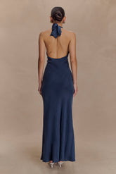 Louisiana Halter Maxi Dress - Navy